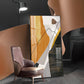 Noir Elegance Glass Finish Vertical Wall Art