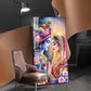 Divine Love Of Radha Krishna Glass Finish Vertical Wall Art