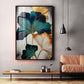 Green And White Petals Glass Finishh Vertical Wall Art