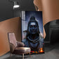Lord Shiva Adiyogi Darshan Glass Finish Vertical Wall Art