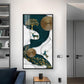 Deer and Tree Glass Finish Vertical Wall Art