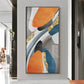 Vivid Abstraction Glass Finish Vertical Wall Art
