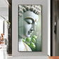 Enlightened Presence Glass Finish Vertical Wall Art