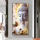 Sacred Stillness Buddha Glass Finish Vertical Wall Art