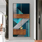 Z Abstraction Glass Finish Vertical Wall Art