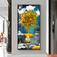 The Living Art Glass Finish Vertical Wall Art
