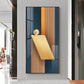 Unfold Abstraction Glass Finish Vertical Wall Art