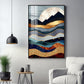 Mountain Peaks Glass Finish Veritcal Wall Art
