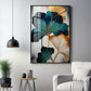 Green And White Petals Glass Finishh Vertical Wall Art