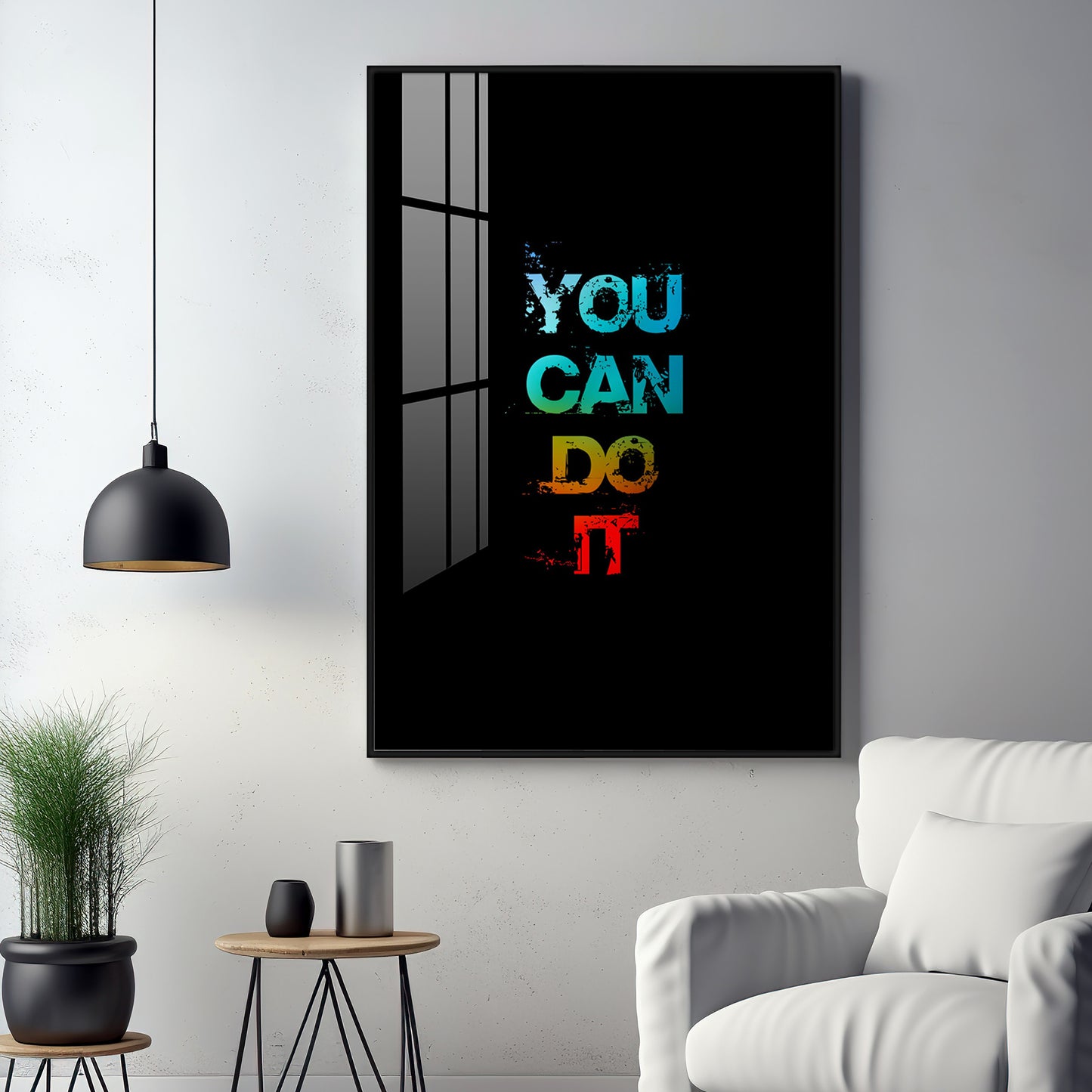 Self Motivation Glass Finish Vertical Wall Art