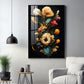 Floral Serenity Glass Finishh Vertical Wall Art