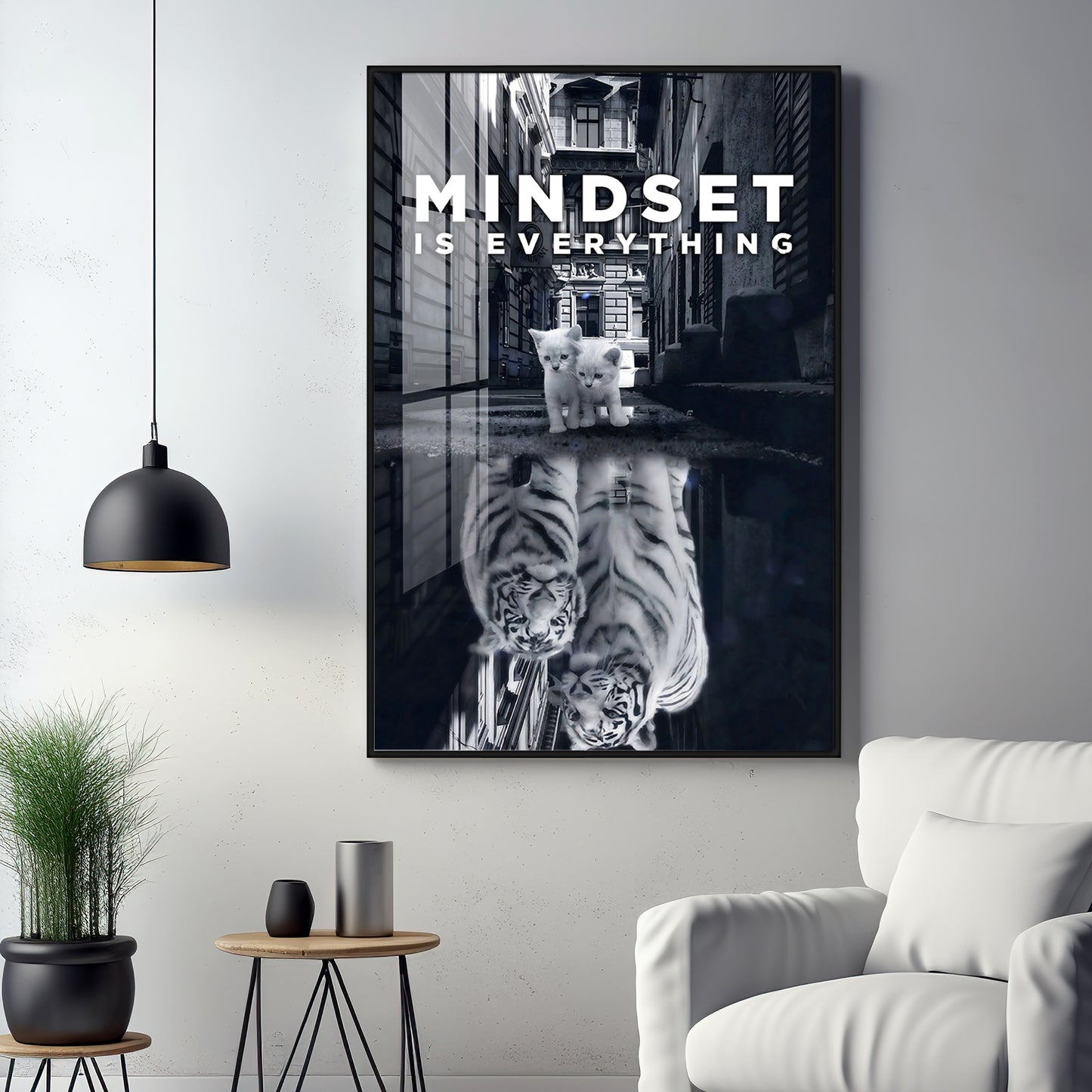 The Mindset Revolution Glass Finish Vertical Wall Art