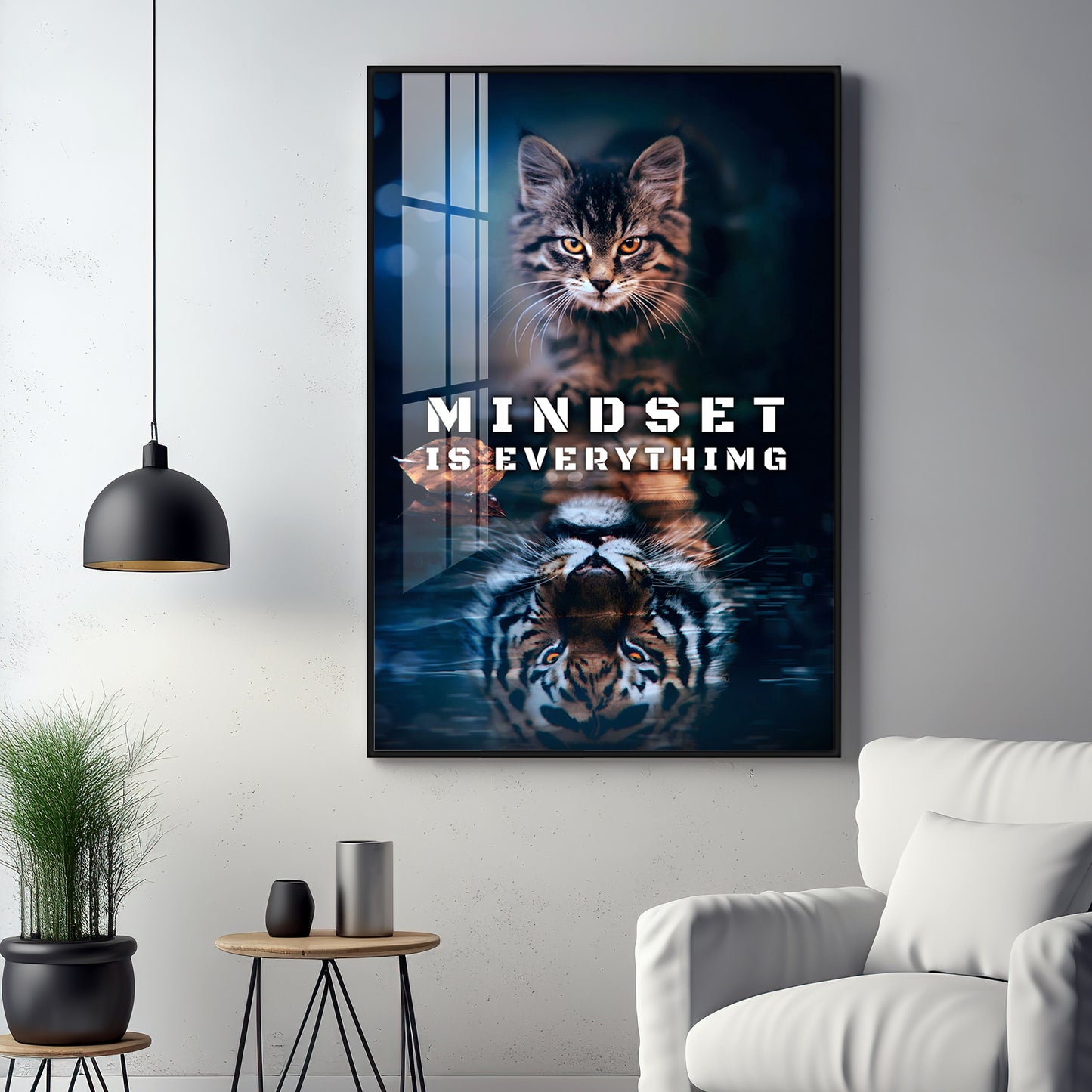 Mindset Matter Glass Finish Vertical Wall Art