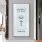 Connect To God Motivational Glass Finish Vertical Wall Art