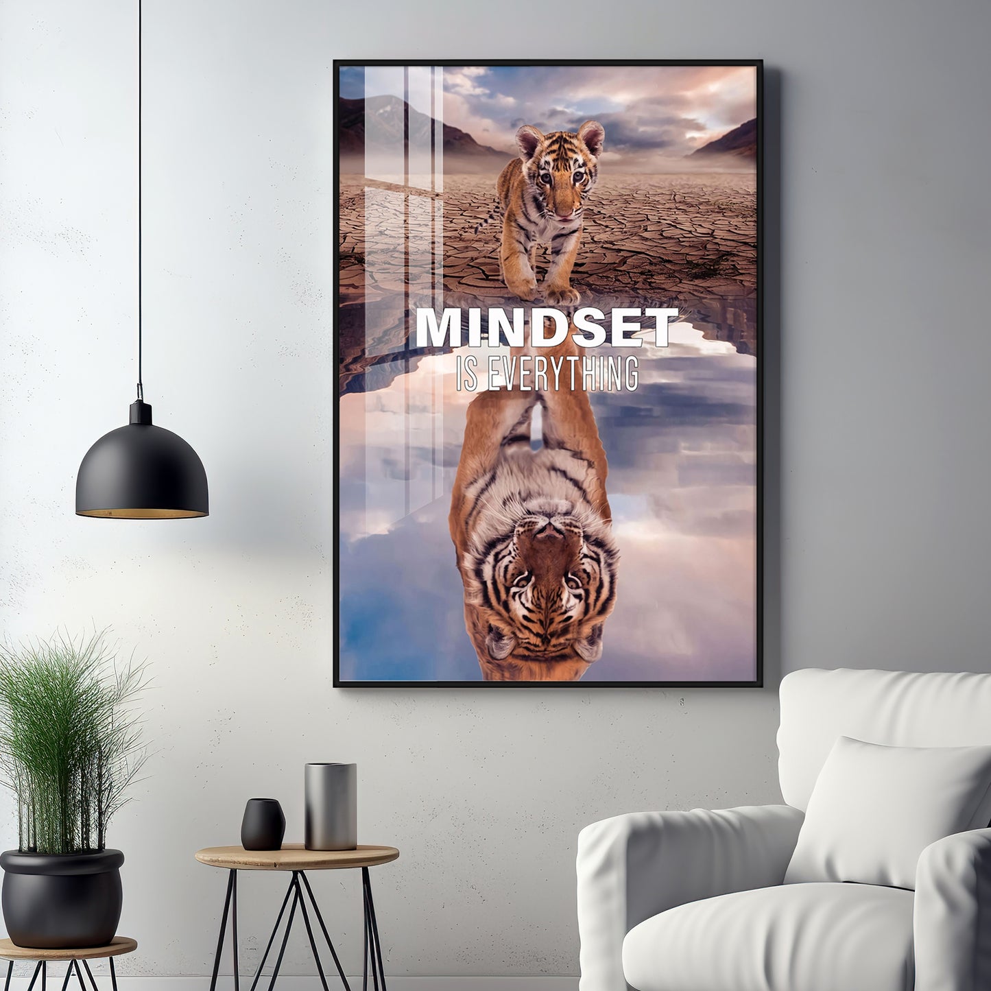 Mindset Mastery Glass Finish Vertical Wall Art