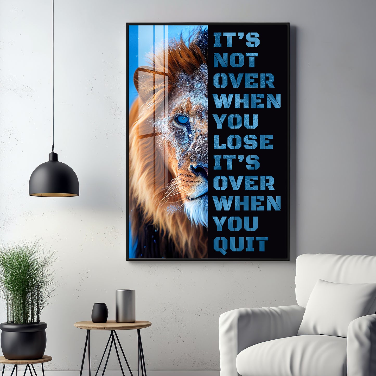 Courageous Spirit Glass Finish Vertical Wall Art