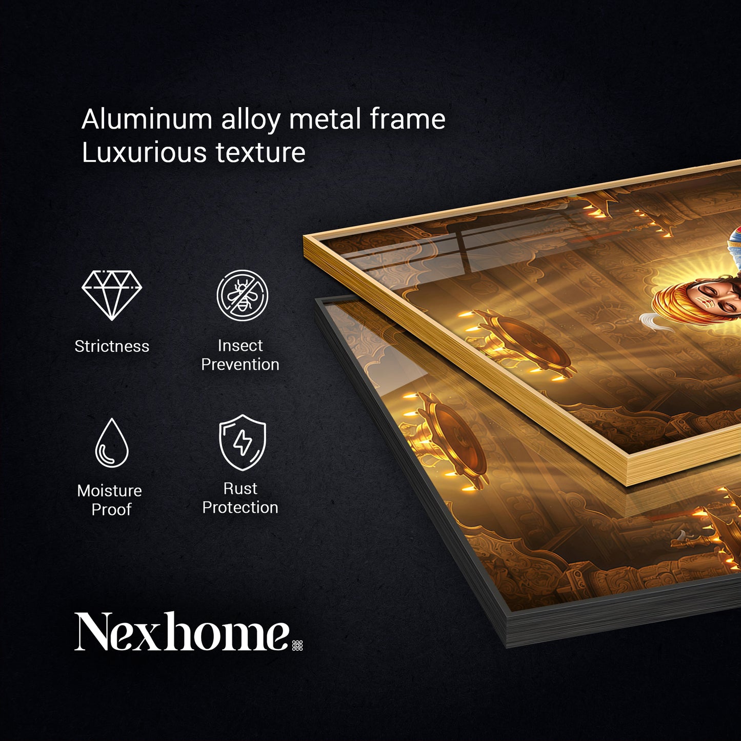 Chhatrapati Sambhaji Maharaj Glass Finish Vertical Wall Art