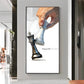 Focus On The Best Motivational Glass Finish Vertical Wall Art