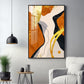 Chic Abstraction Glass Finish Vertical Wall Art