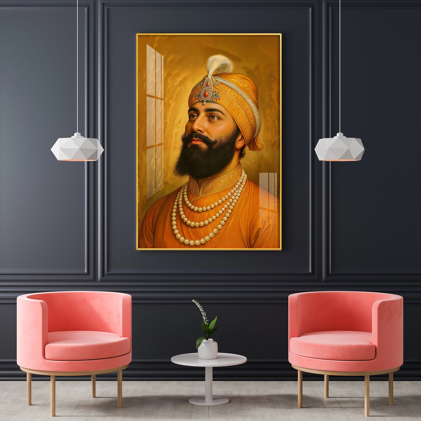 Dhan Dhan Kalgidhar Guru Gobind Singh Ji Glass Finish Vertical Wall Art