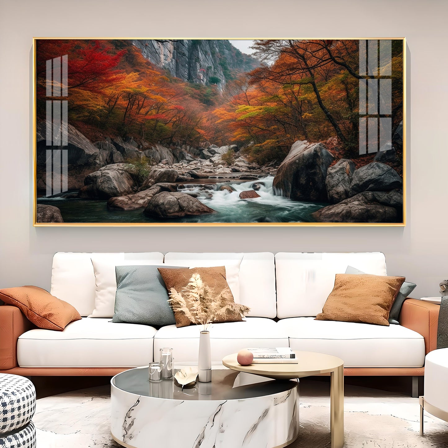 Valley of Colors Glass Finish Horizontal Wall Art