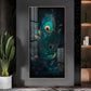 Buddha's Peaceful Retreat Glass Finish Vertical Wall Art