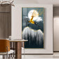 Colorful Petal Mosaic Glass Finish Vertical Wall Art
