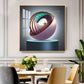 Aureate Ringed Sphere Glass Finish Square Wall Art