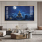 Buddha In Moonlight Glass Finish Horizontal Wall Art