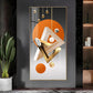 Triangular Geometry Glass Finish Vertical Wall Art