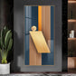 Unfold Abstraction Glass Finish Vertical Wall Art