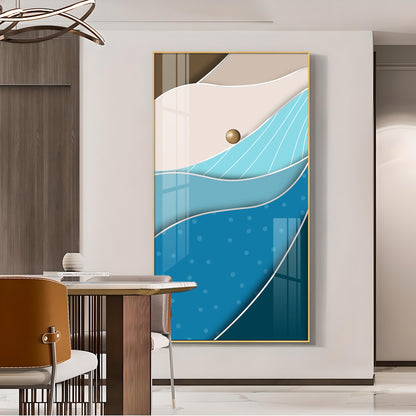 WaveStone Harmony Glass Finish Vertical Wall Art