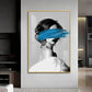 Dream Blur Modern Expression Glass Finish Vertical Wall Art