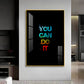Self Motivation Glass Finish Vertical Wall Art
