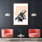 Jesus Christ with Cross Glass Finish Vertical Wall Art