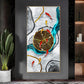 Tranquil Fish Pond Glass Finish Vertical Wall Art