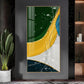 Chic Abstraction Glass Finish Vertical Wall Art