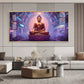 Abstract Harmony Of Buddha Glass Finish Horizontal Wall Art