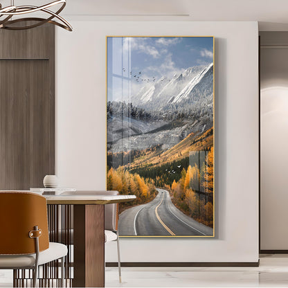 Path to Tranquility Glass Finish Vertical Wall Art