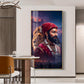 Real Warrior Chhatrapati Sambhaji Maharaj Glass Finish Vertical Wall Art