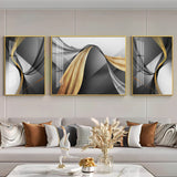 Reflective Art Glass Finish Wall Art (Set Of 3)