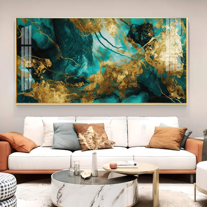 Luxe Fusion Glass Finish Horizontal Wall Art