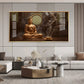 Buddha In Peace Glass Finish Horizontal Wall Art