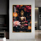 Buddha Eternal Peace Glass Finish Vertical Wall Art