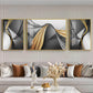 Reflective Art Glass Finish Wall Art (Set Of 3)