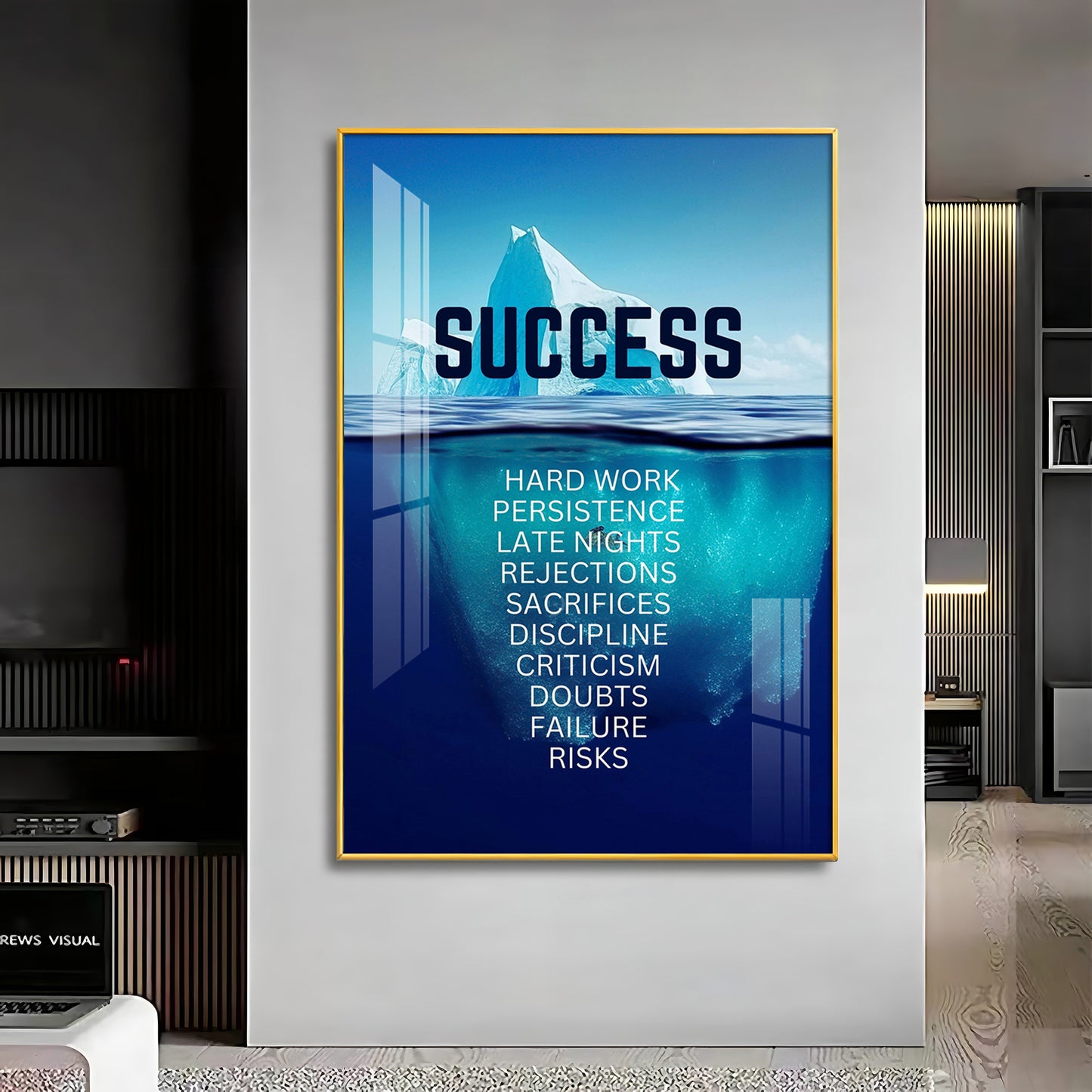 Perseverance Pro Glass Finish Vertical Wall Art