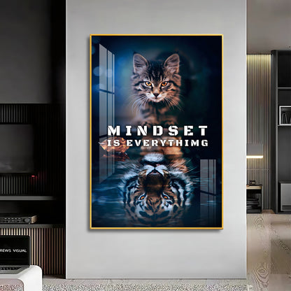 Mindset Matter Glass Finish Vertical Wall Art