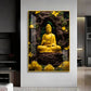 Buddha Bliss Glass Finish Vertical Wall Art