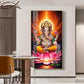 Lord Ganpati Ji Glass Finish Vertical Wall Art