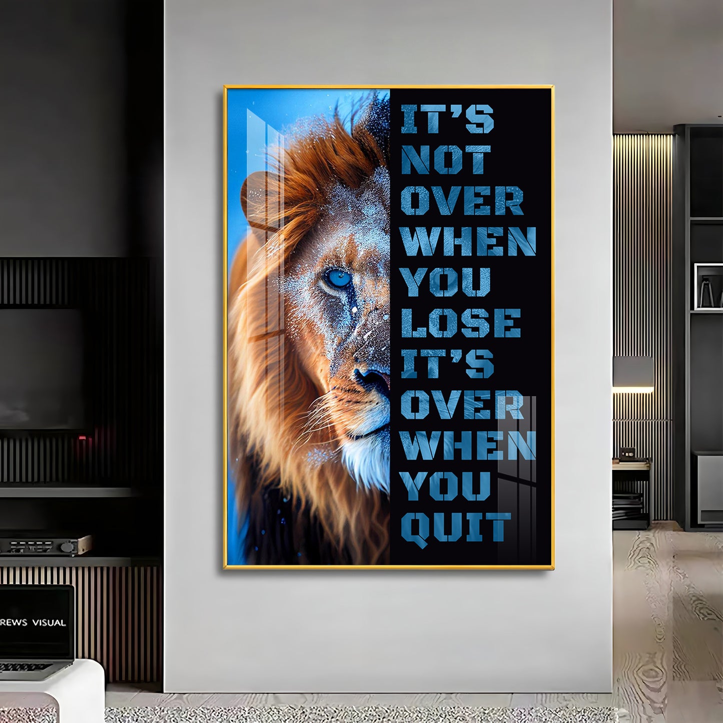 Courageous Spirit Glass Finish Vertical Wall Art